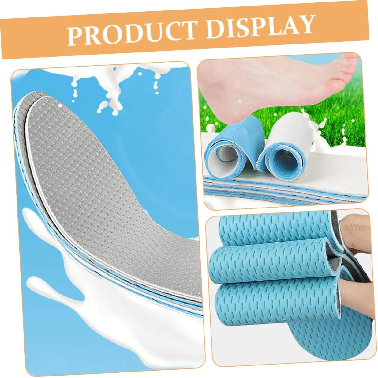 1 Pair Breathable Shoe Inserts for Men and Women Comfortable Sweat Absorbing Insoles Cuttable Shoe Pads for Daily Use Elastic Shock Absorbing Liners for Running and Walking