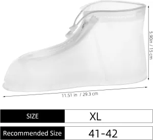 1 Pair Rain Shoe Covers, Size XL Non-slip Waterproof Shoe Covers with Zipper, Size 41-42 Reusable Thickened Shoe Covers, High Top Snow Boot Shoe Covers, Outdoor Travel