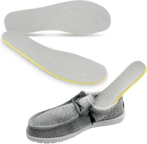 2 Pairs Shoes Insoles for Hey Dude Men's Wally Shoes, Classic Replacement Footwear Inserts for Comfortable Light-Weight and Cushion Shock Absorbing(M12)