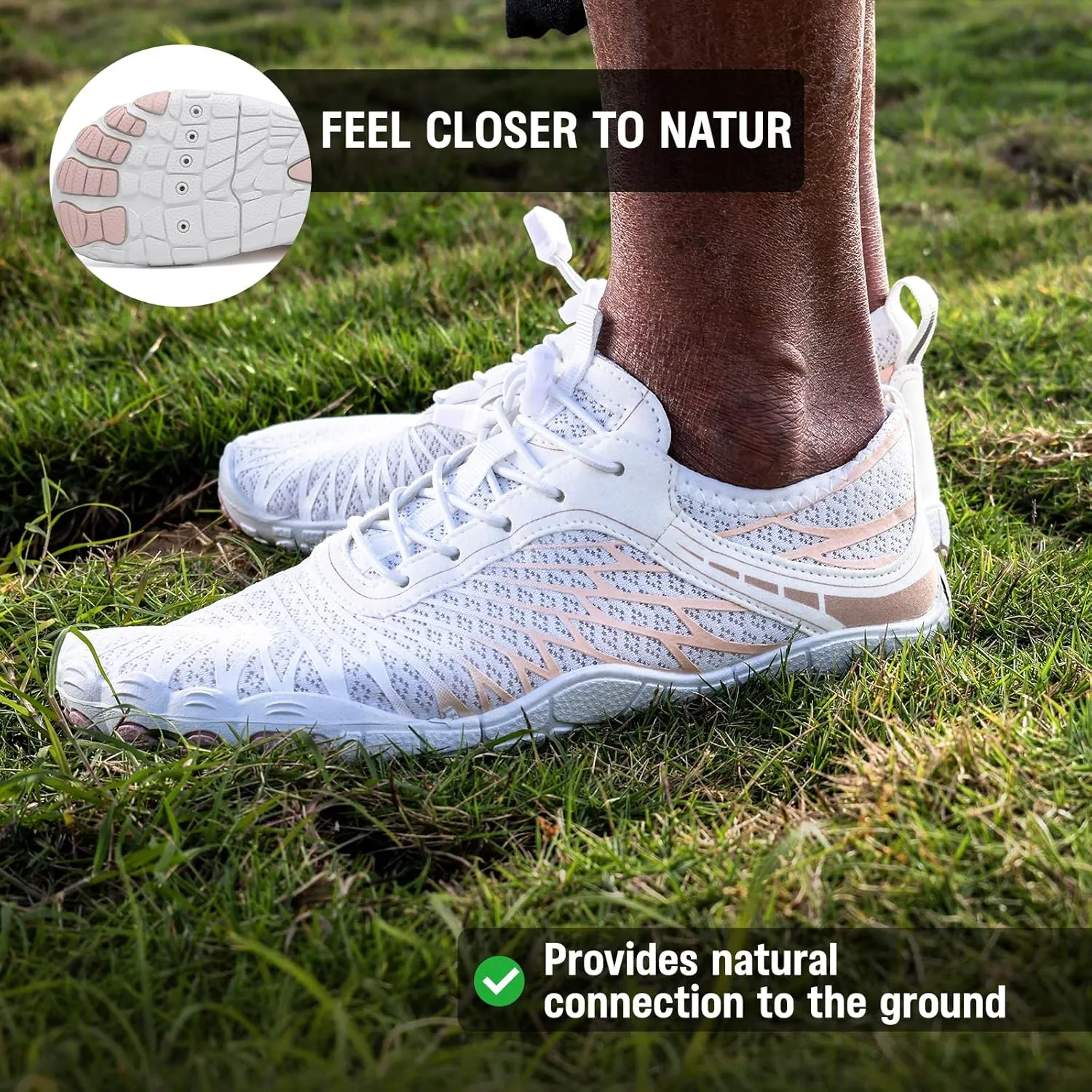 2025 New Barefoot Shoes for Women Mens,Hike Barefoot Shoes Womens Footwear,Comfortable & Non-Slip Barefoot Vitality Shoe Women's Athletic Footwear,Wide Toe Box Water Shoe for Women Men