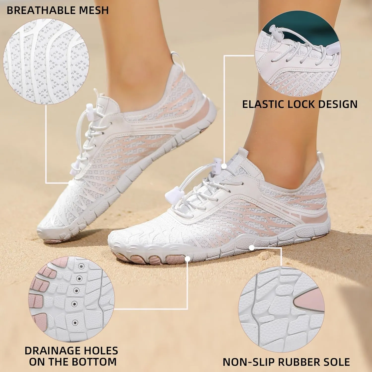 2025 New Barefoot Shoes for Women Mens,Hike Barefoot Shoes Womens Footwear,Comfortable & Non-Slip Barefoot Vitality Shoe Women's Athletic Footwear,Wide Toe Box Water Shoe for Women Men