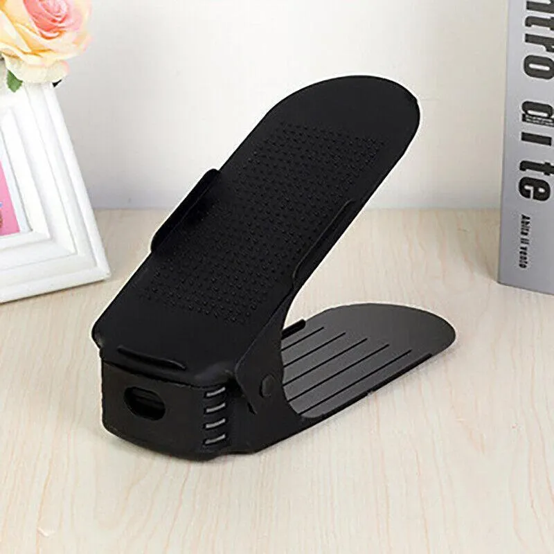 20X Shoe Rack Display Case Box Adjustable Slots Organizer Storage Holder