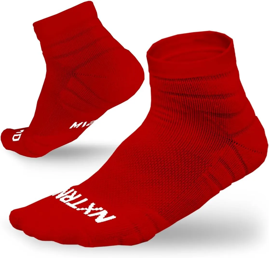 3 Pairs Nxtrnd Quarter Socks for Men & Boys, Padded Athletic Socks for Football