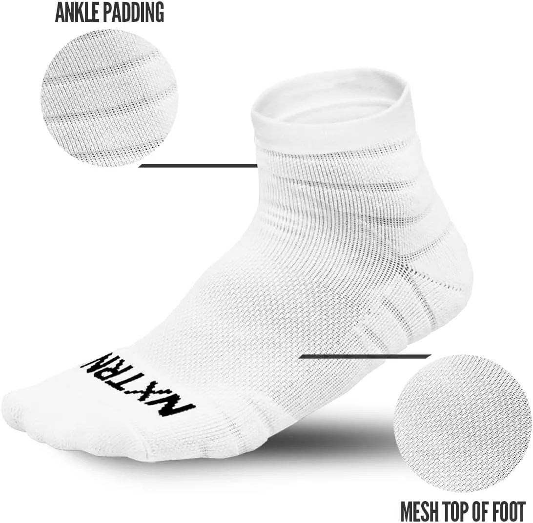 3 Pairs Nxtrnd Quarter Socks for Men & Boys, Padded Athletic Socks for Football