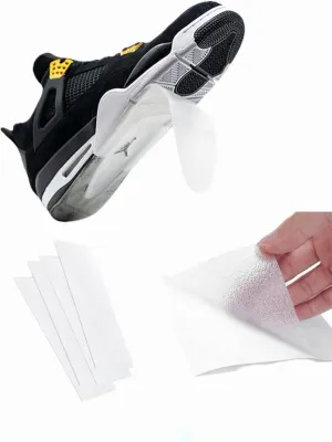 4 Pack - Premium Quality Sole Protector Shoe Crease Protector, Clear Self-Adhesive Sole Protectors, Easy to Use Non Slip Wear Resistant Design, Self-Stick Shield