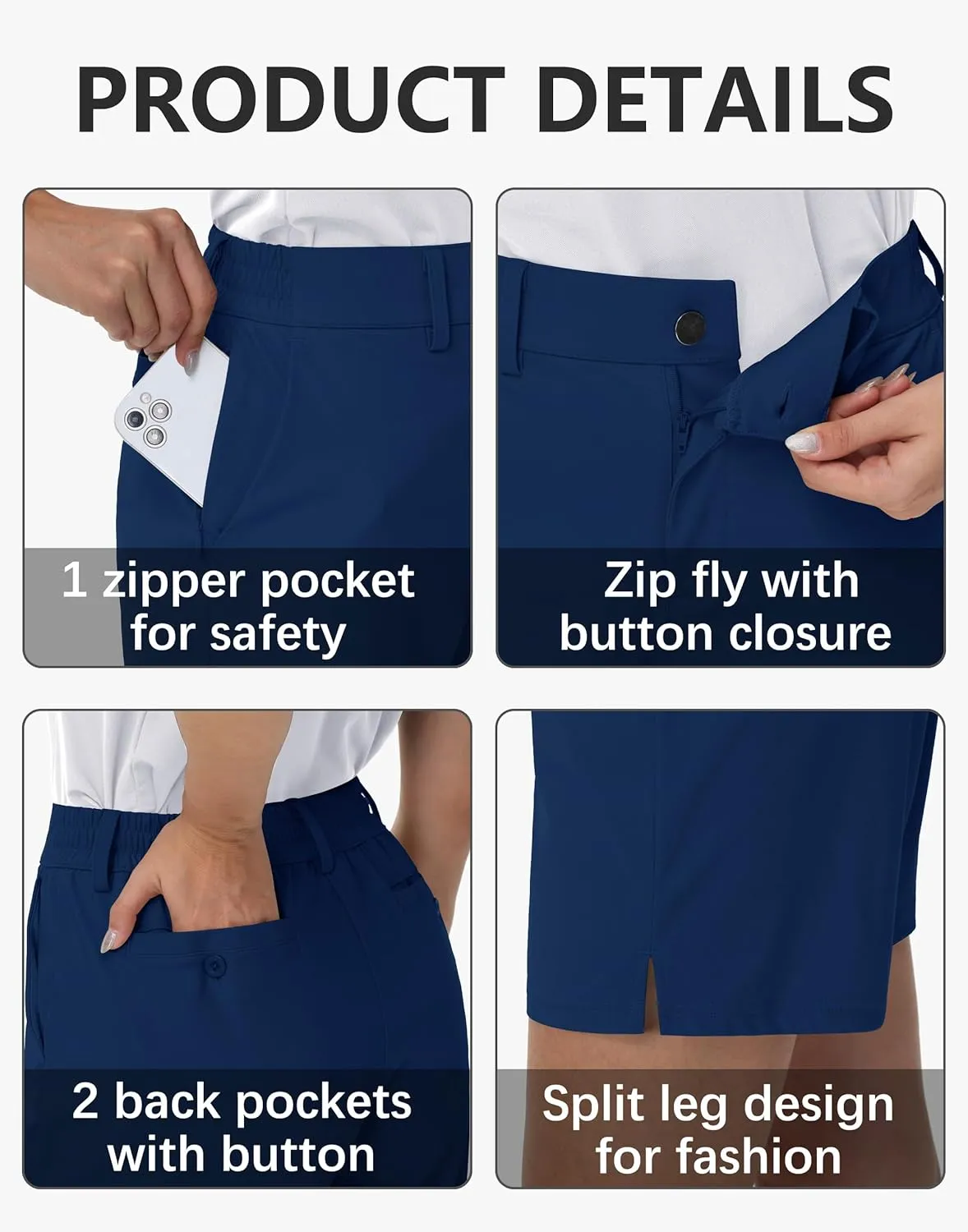 5"/7" Womens Golf Shorts Stretch Quick Dry Lightweight Comfy Short for Women Summer Casual Athletic Hiking Travel