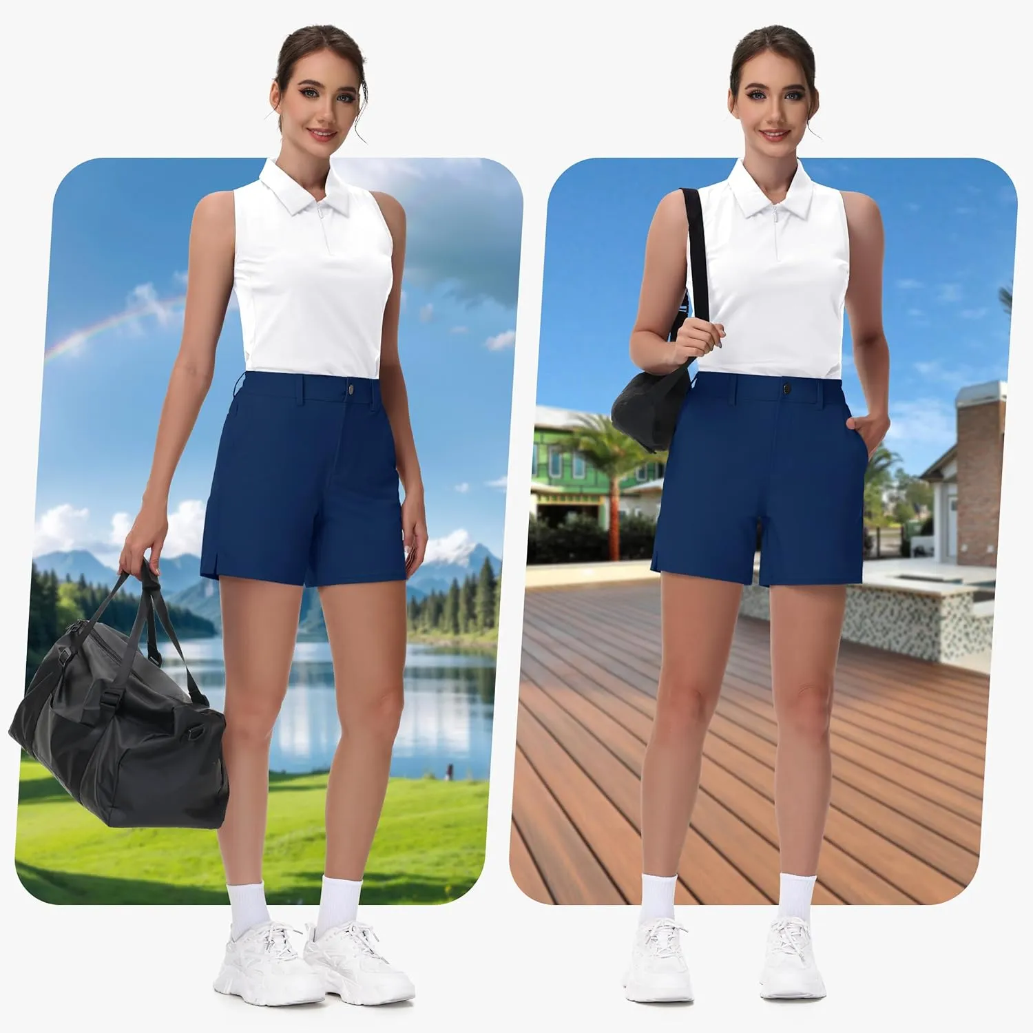 5"/7" Womens Golf Shorts Stretch Quick Dry Lightweight Comfy Short for Women Summer Casual Athletic Hiking Travel