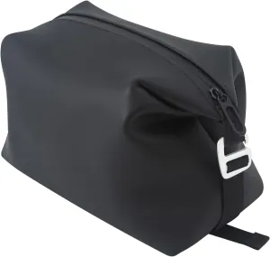 6.5" 3L Large Silicone Dopp Kit,Waterproof Leakproof Toiletry Bag,Foldable Travel Makeup Case for Mens Womens,Black