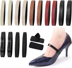 7 Pairs High Heel Shoe Straps Detachable Shoe Straps High Heel Bands Elastic Shoe Strap for Holding Loose High Heels Slippers Sandals(Mix Colors)