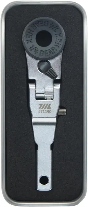 711L Flat End Flex Head EDC Ratchet Wrench - Screwdriver Accessory Compatible with Multitools' Flat Bit Adapters