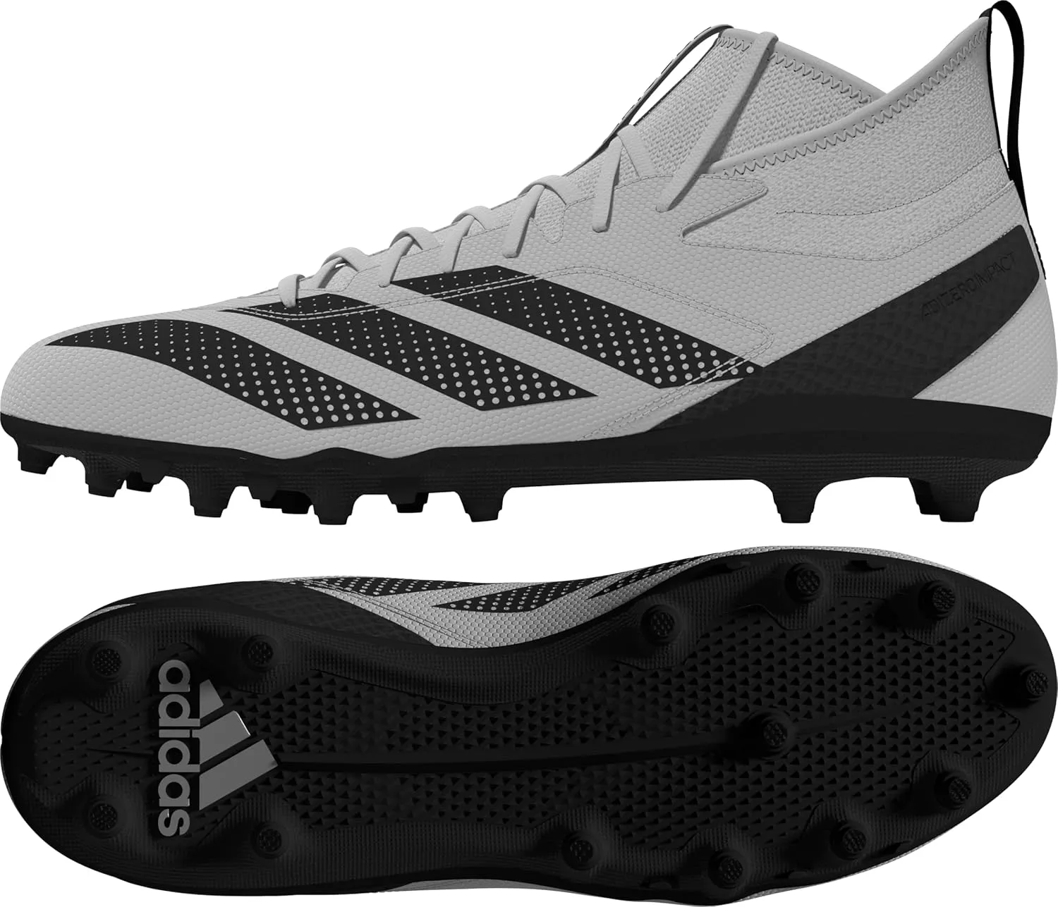adidas Men's Adizero Impact.2 American Football Sneaker, Grey/Black/Grey, 8