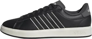 adidas Men's Grand Court 2.0 Sneaker, Black/Black/Off White, 11.5