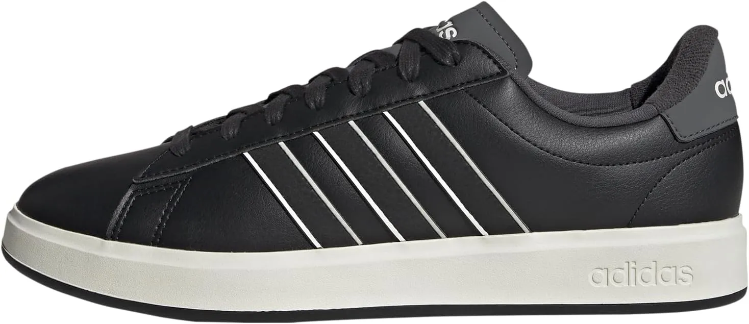 adidas Men's Grand Court 2.0 Sneaker, Black/Black/Off White, 11.5