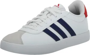 adidas Vl Court 3.0 Lace-up_Legacy Sneaker, White/Dark Blue/Better Scarlet, 6.5 US Unisex Big Kid