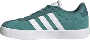 adidas VL Court 3.0 Sneaker, Powder Teal/White/Preloved Teal, 4 US Unisex Big Kid