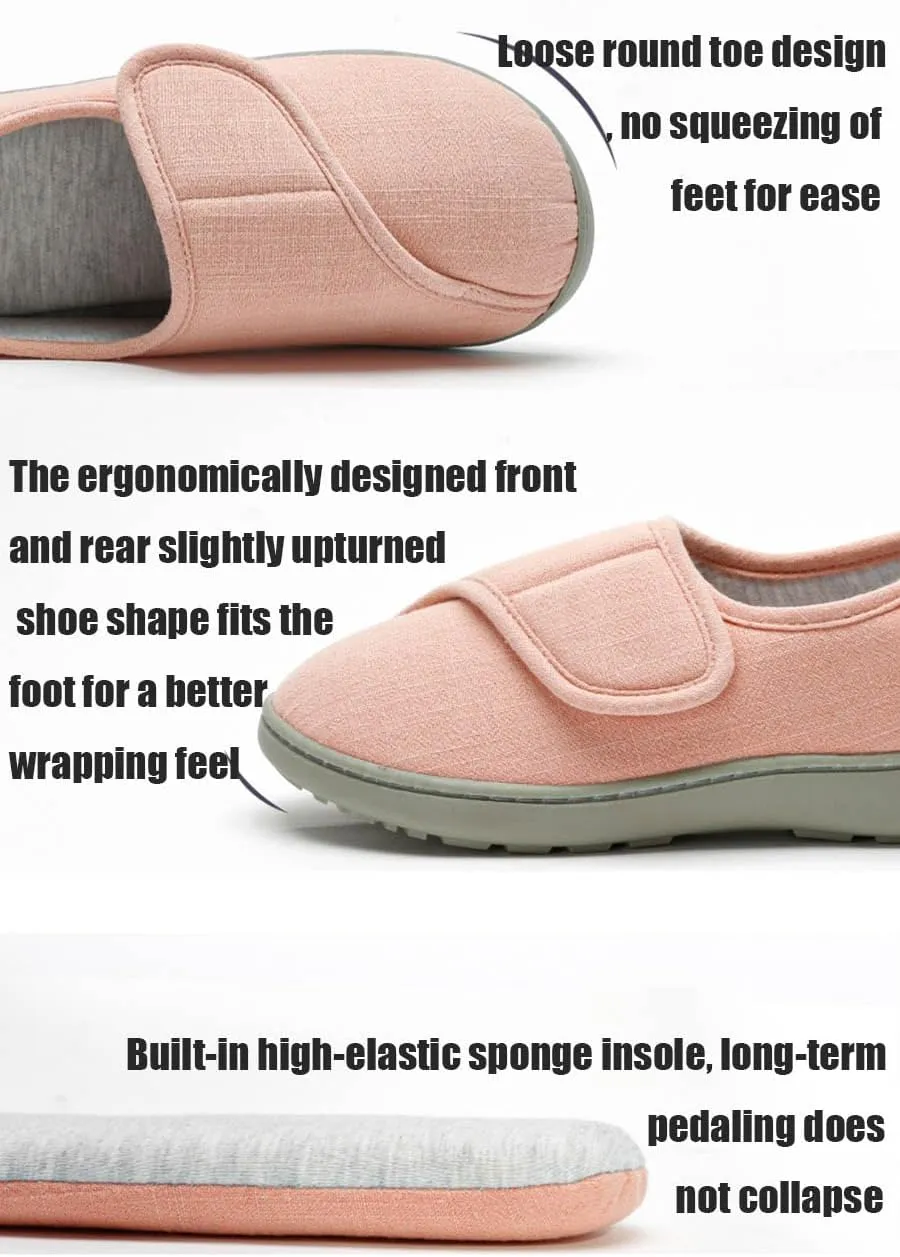 Adjustable Slippers, Shoes for Swollen Feet, Diabetic Edema Velcro Shoes, Suitable for Plantar Fasciitis, Bunions, Arthritis