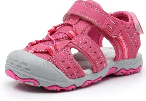 Ahannie Boys Girls Outdoor Sport Sandals,Kids Closed Toe Beach Sandals, Toddler Summer Shoes