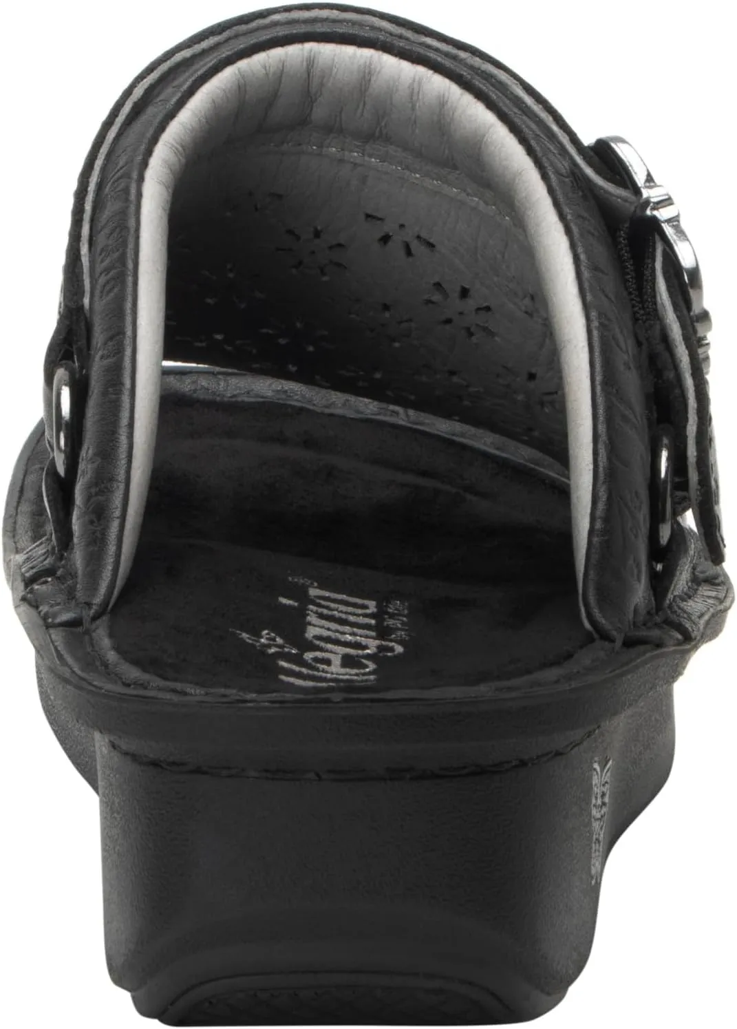 Alegria Womens Klover - Leather Adjustable Slide - Timeless Comfort, Arch Support and Stylish Women's Shoe for Easy Step In - Slip-Resistant - Nursing and Healthcare Professionals