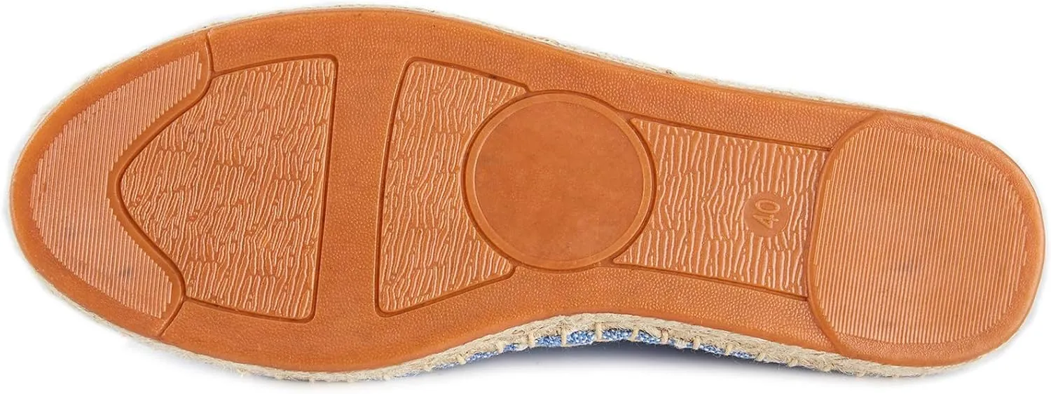Alexis Leroy Women's Summer Stripe Canvas Flat Espadrilles