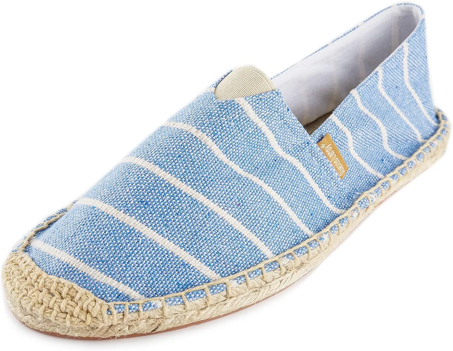 Alexis Leroy Women's Summer Stripe Canvas Flat Espadrilles