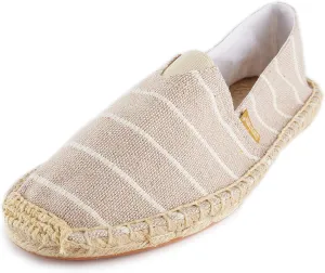 Alexis Leroy Women's Summer Stripe Canvas Flat Espadrilles