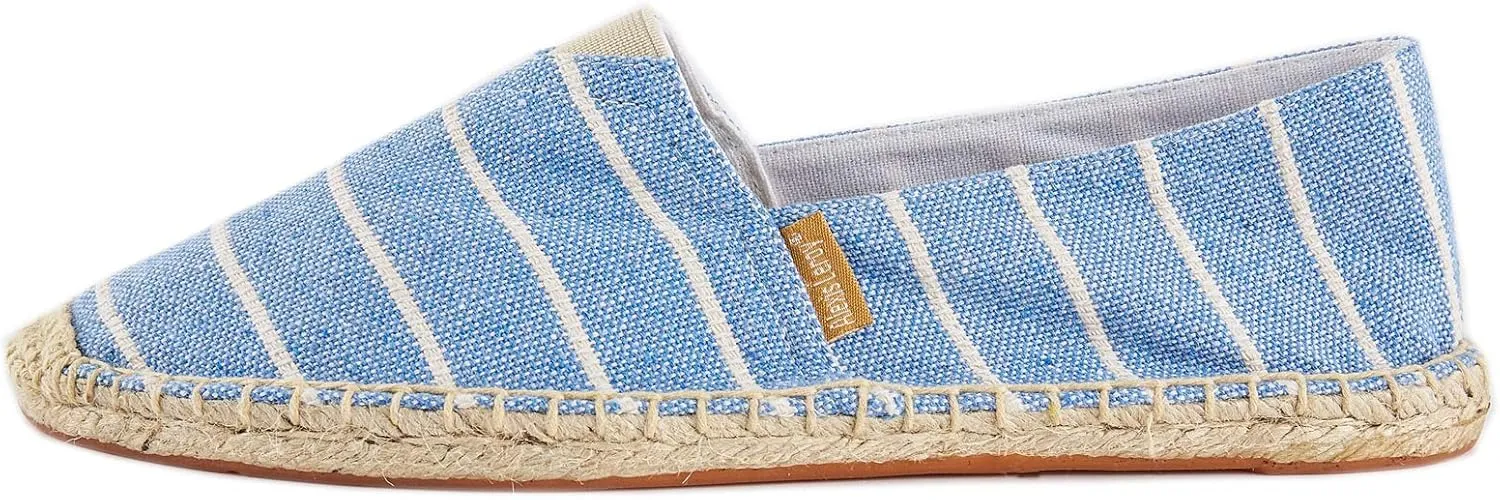 Alexis Leroy Women's Summer Stripe Canvas Flat Espadrilles
