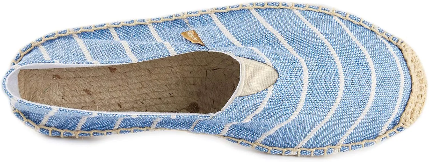 Alexis Leroy Women's Summer Stripe Canvas Flat Espadrilles