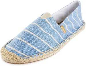 Alexis Leroy Women's Summer Stripe Canvas Flat Espadrilles