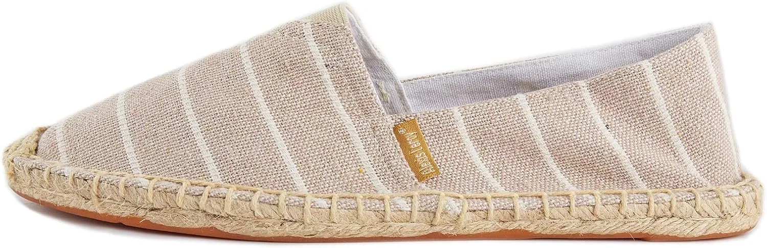Alexis Leroy Women's Summer Stripe Canvas Flat Espadrilles