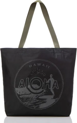 ALOHA Collection Reversible Tote - Splash-Proof Beach & Travel Tote, Easy to Clean (17" x 13")