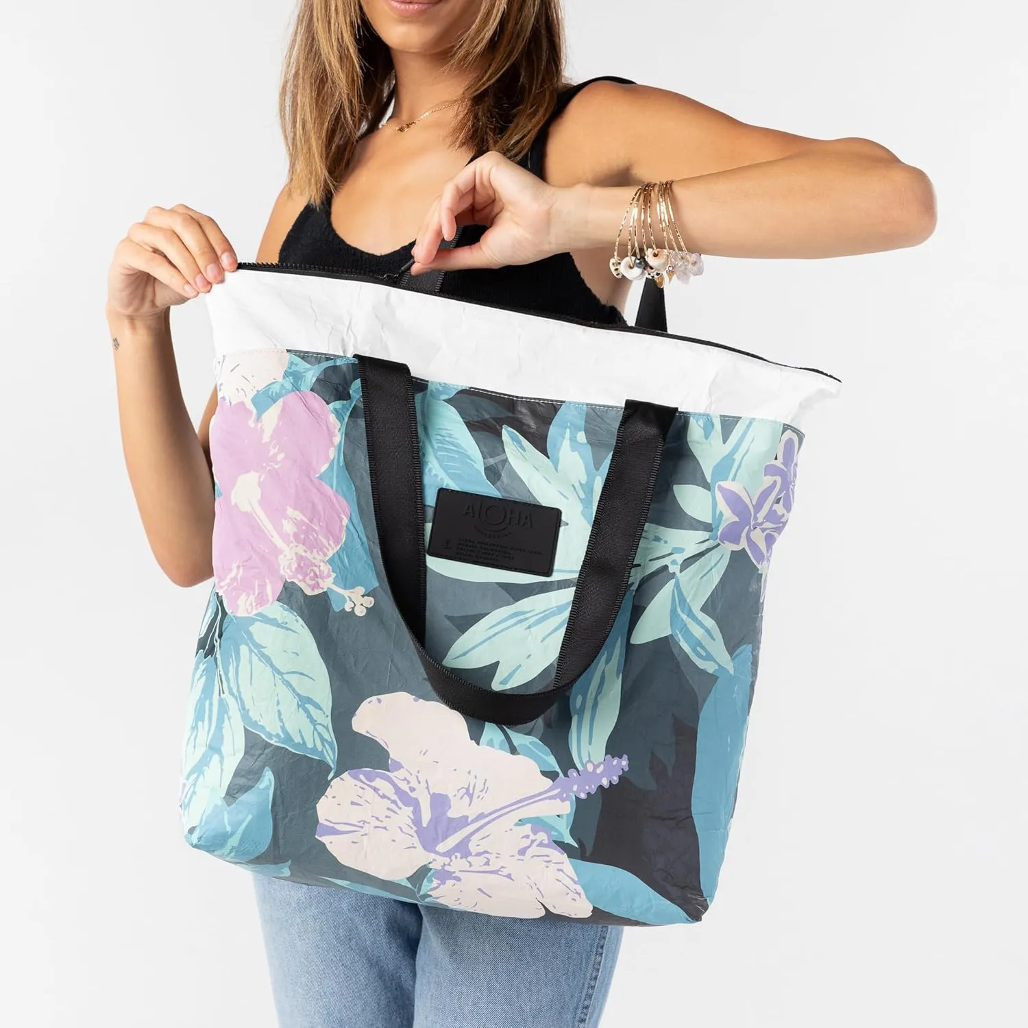 ALOHA Collection Tote | Lightweight, Packable, and Splash-Proof Beach Tote Bag | Easy to Clean