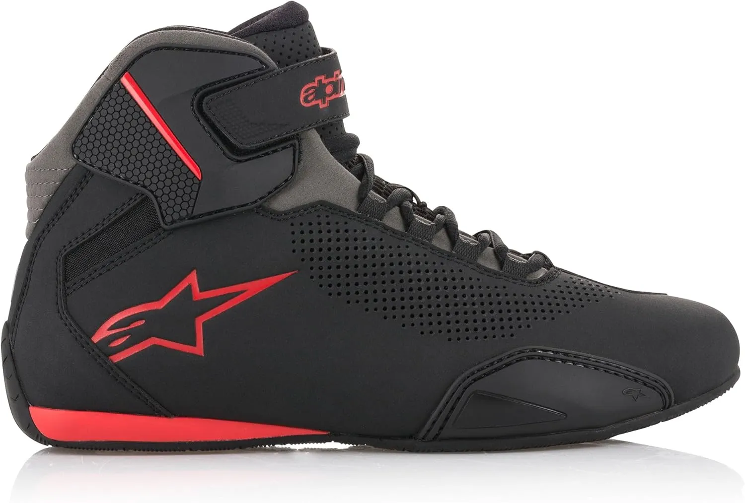 Alpinestars Sektor Vented Shoes - Black/Gray/Red - 8