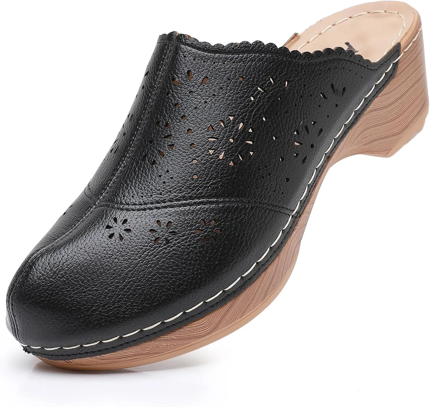 Altxic Women's Cut-Out Vamp Comfortable Slip On Open Back Mule Clogs