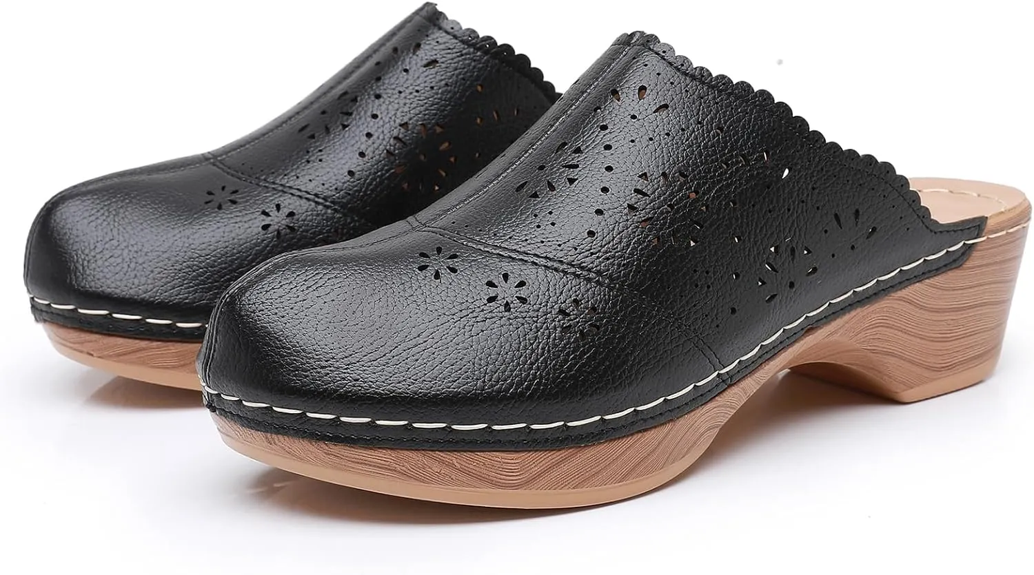 Altxic Women's Cut-Out Vamp Comfortable Slip On Open Back Mule Clogs