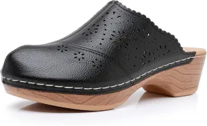 Altxic Women's Cut-Out Vamp Comfortable Slip On Open Back Mule Clogs