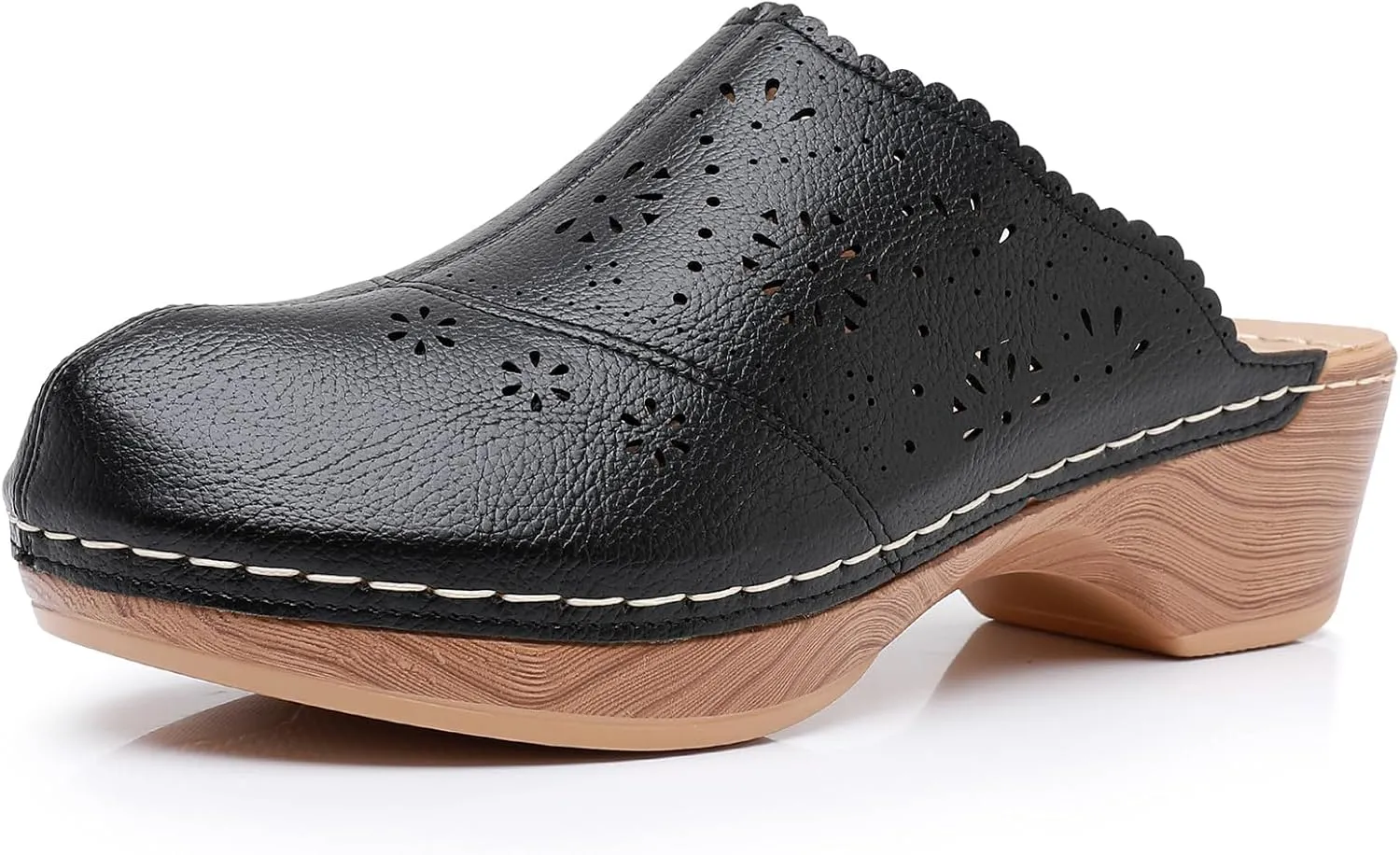 Altxic Women's Cut-Out Vamp Comfortable Slip On Open Back Mule Clogs