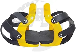 Aluminum Endurance Ride Cage Safety Horse Stirrups Yellow with Removable Cage
