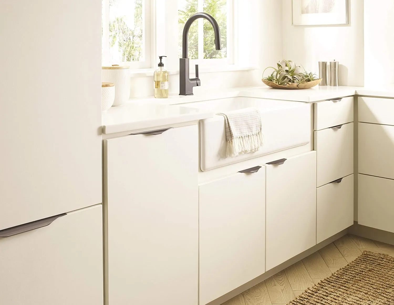 Amerock | Cabinet Edge Pull | Black Chrome | 4-3/16 inch (106 mm) Center to Center | Aloft | 1 Pack | Drawer Pull | Drawer Handle | Cabinet Hardware