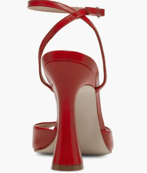 Ankle Strap Pointed Toe Block Heel