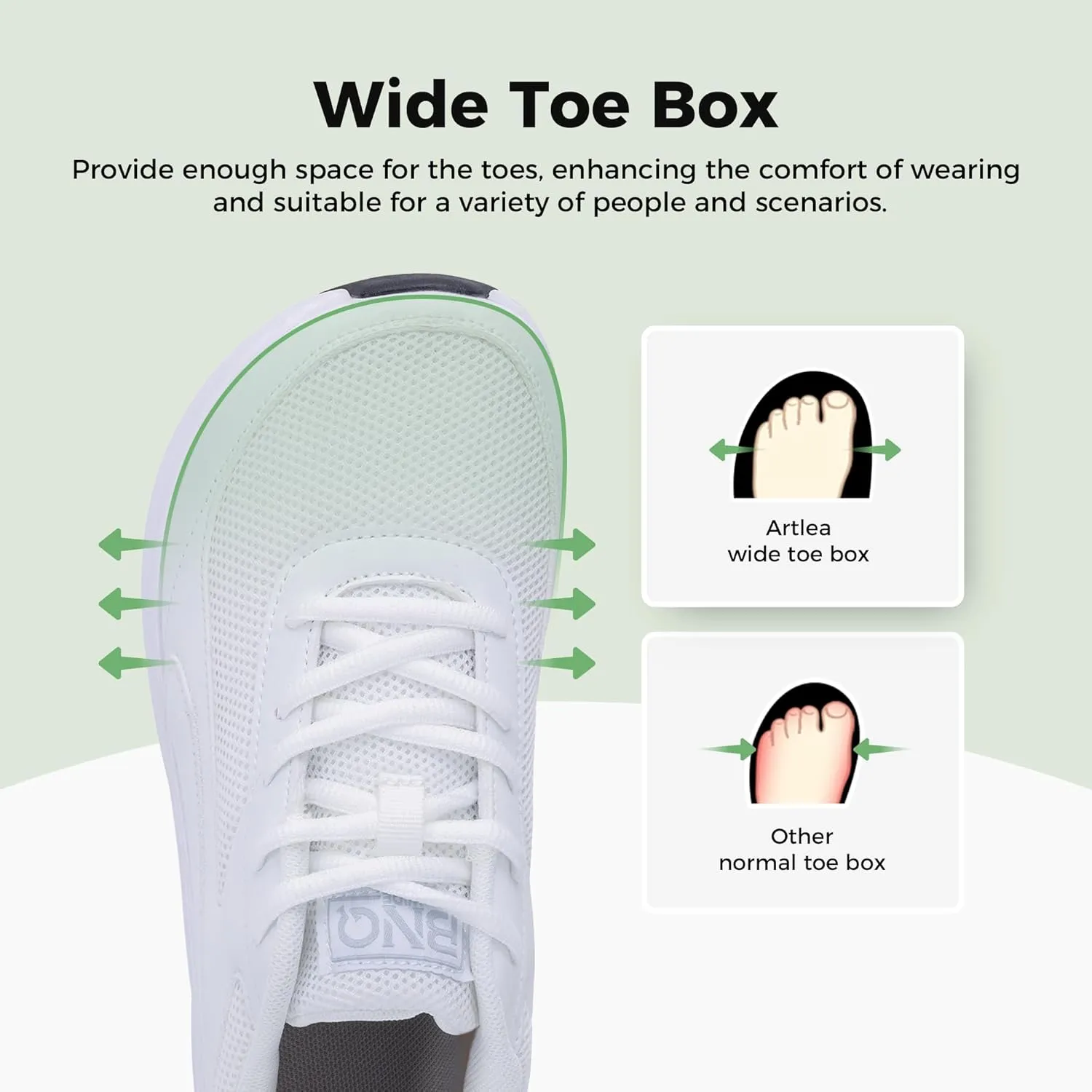 Artlea Wide Toe Box Walking Shoes Women Plantar Fasciitis Orthotic Sneakers Tennis Air Running Shoes Slip On Comfortable Sneakers US 6-11