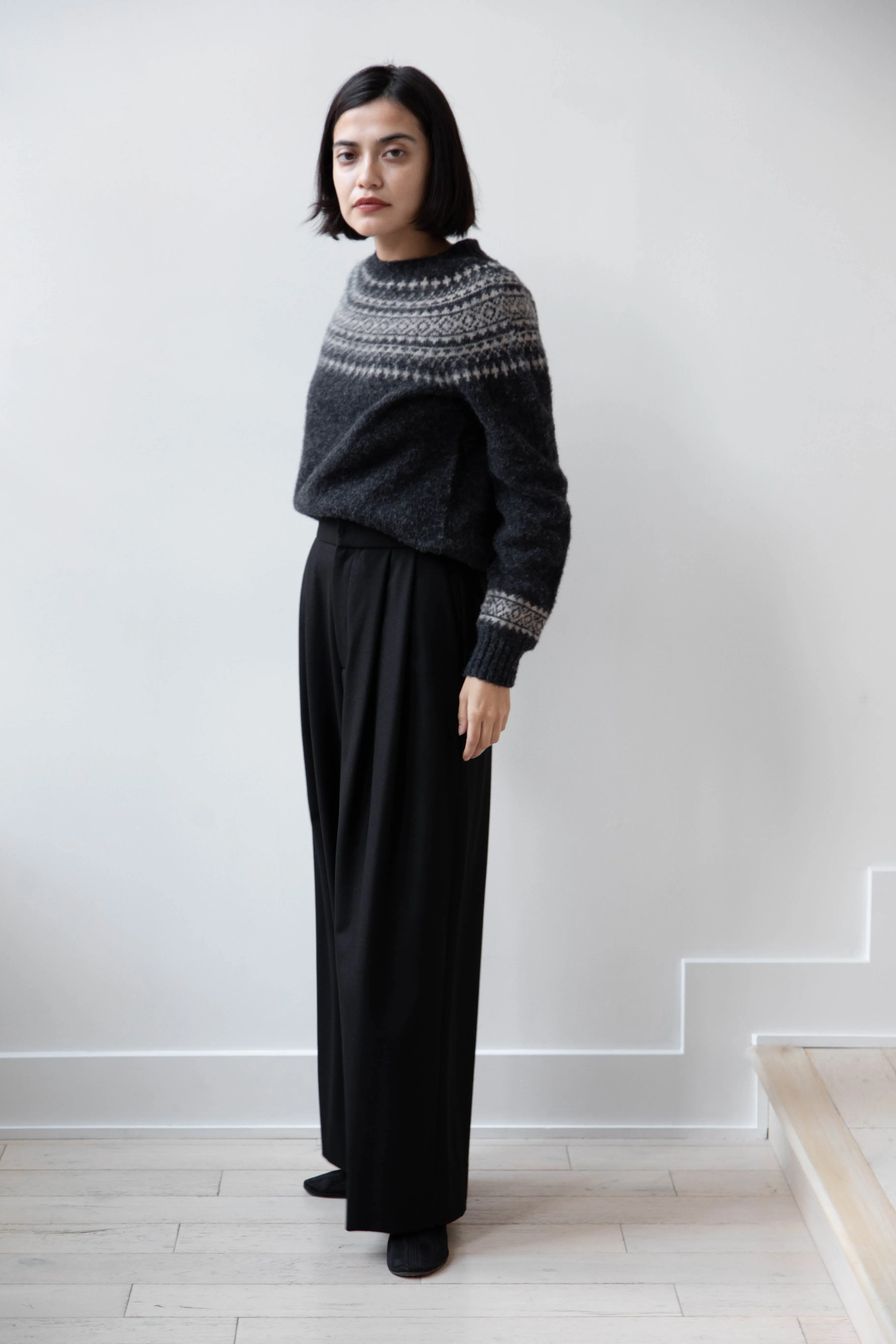 Aton | Wide Easy Pants in Black