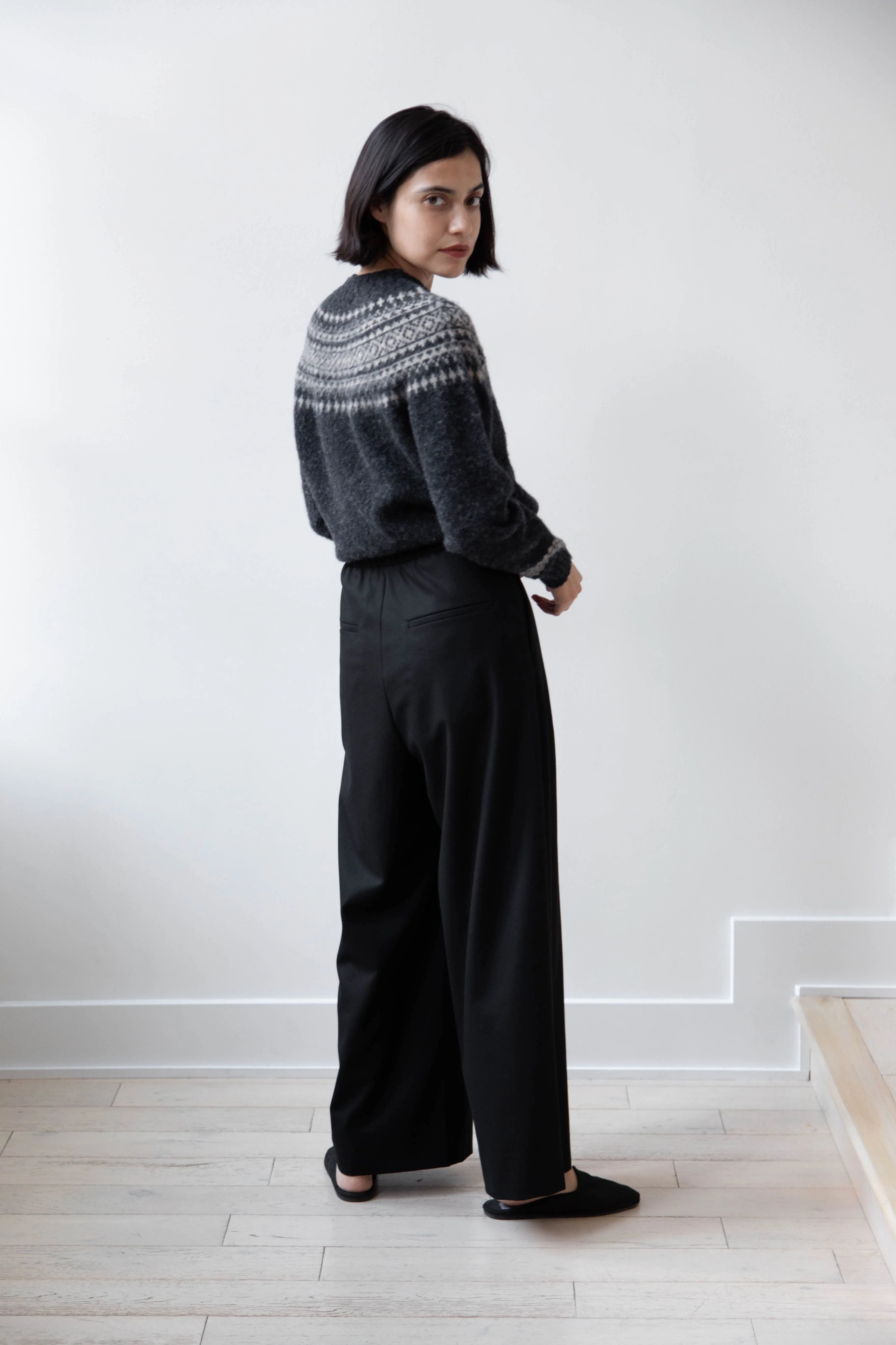 Aton | Wide Easy Pants in Black