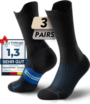 Bamboo Viscose Coolmax Crew Compression Running Socks Athletic Hiking Basketball Workout Moisture Wicking AntiBlister