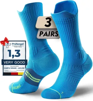 Bamboo Viscose Coolmax Crew Compression Running Socks Athletic Hiking Basketball Workout Moisture Wicking AntiBlister
