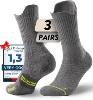 Bamboo Viscose Coolmax Crew Compression Running Socks Athletic Hiking Basketball Workout Moisture Wicking AntiBlister