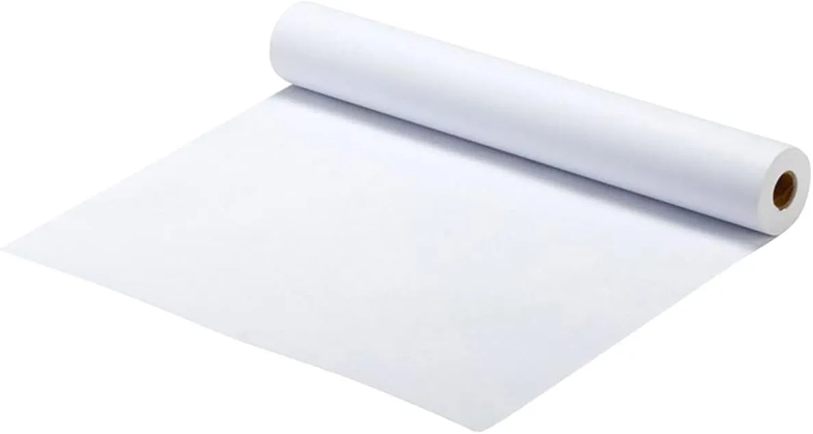 BEBEMOKO 25m White Drawing Paper Roll Blank Sketch and Craft Paper for Boy Girl Art Activities Compatible Watercolor Pastels and Inks Safe and Recyclable