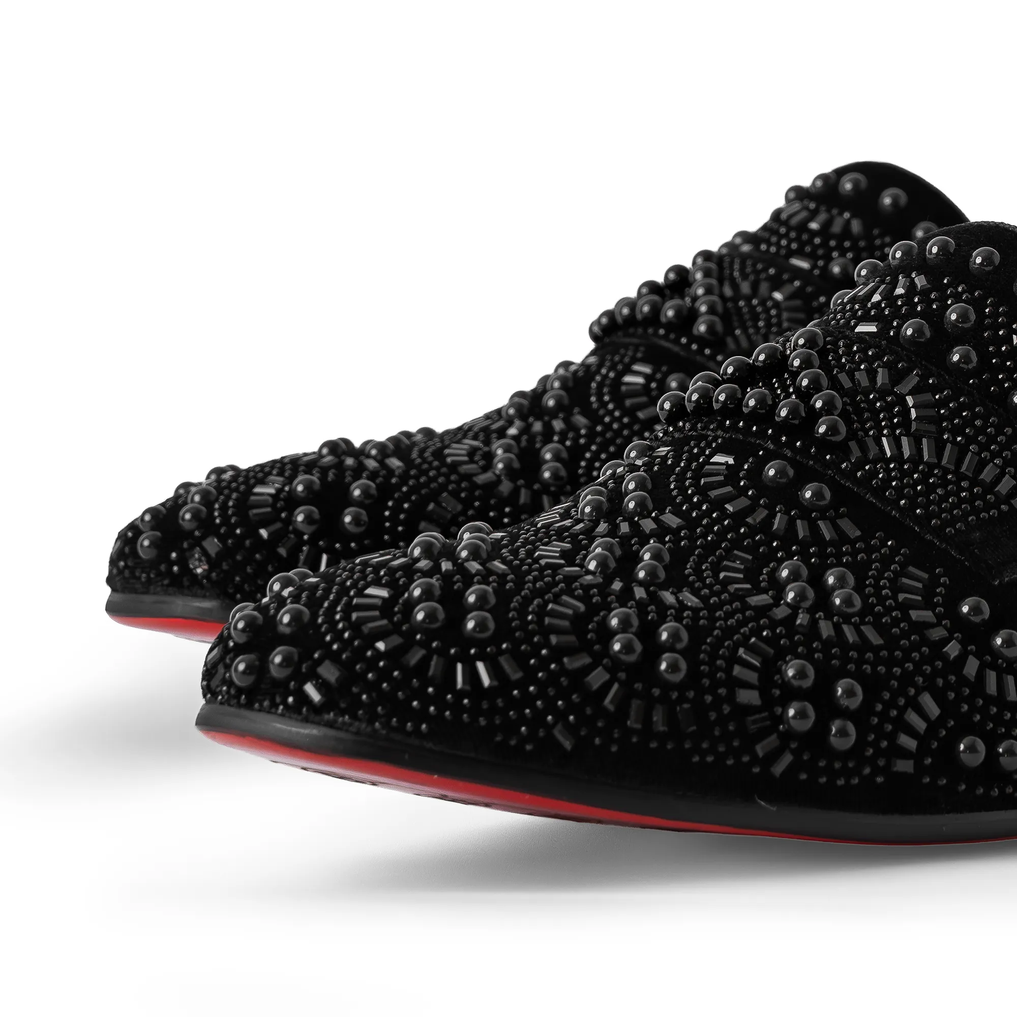Berlin Rhinestone Pearl Loafers Shoes Black/Black