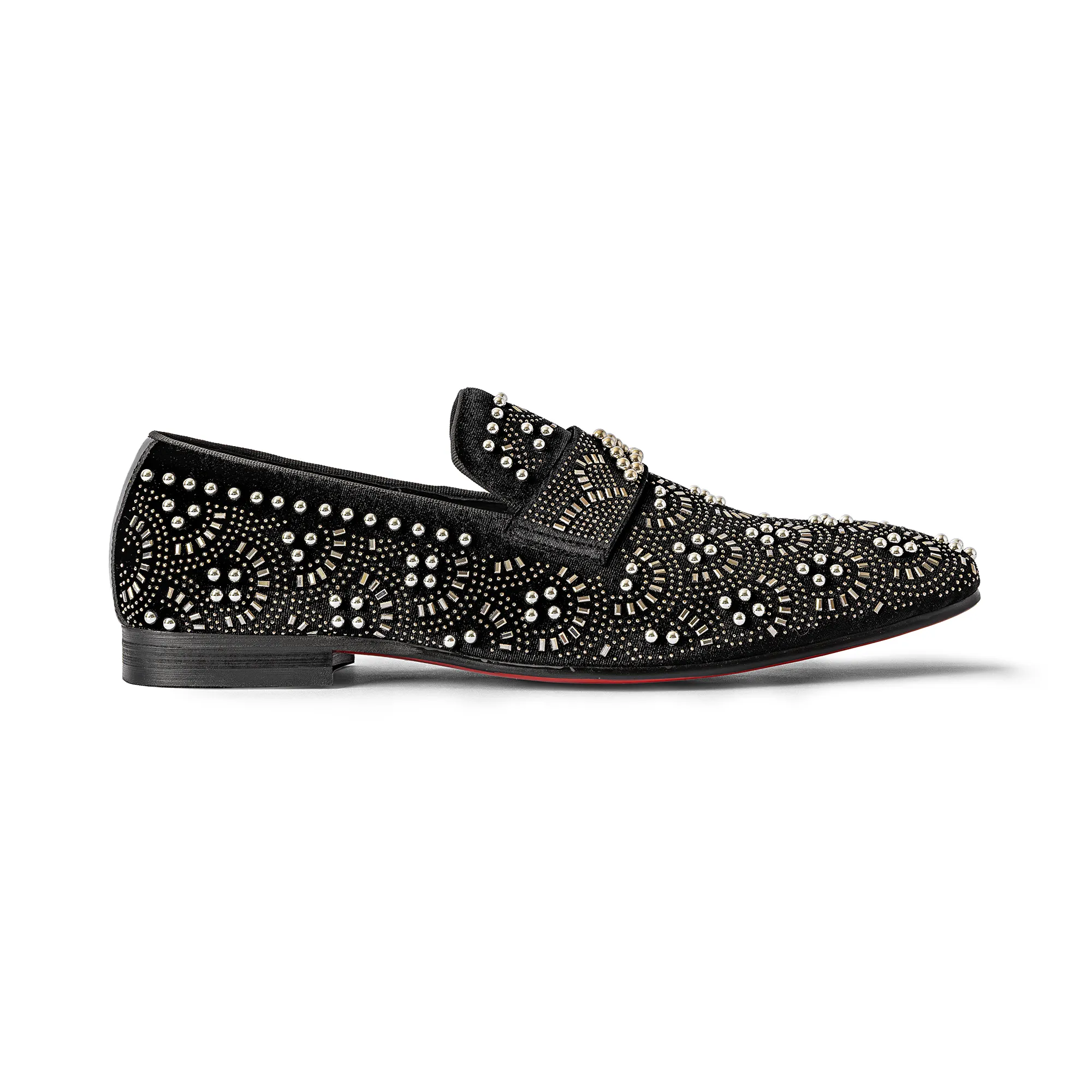 Berlin Rhinestone Pearl Loafers Shoes Black/Silver