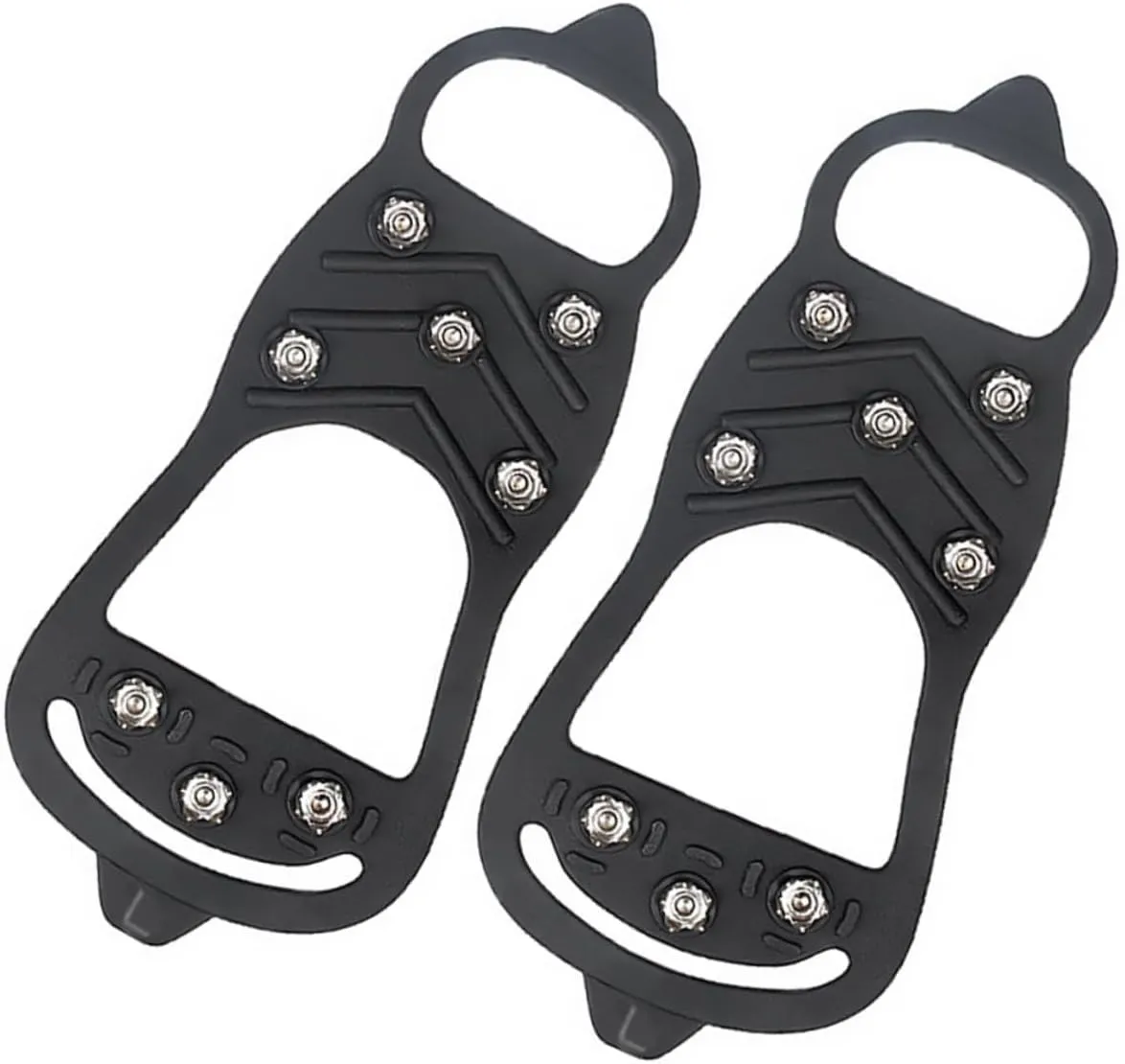 BESPORTBLE 1Pair Non Skid Crampon Shoe Covers for Snow Unisex Fall Ice Cleats Durable Black Winter Shoe Protection Easy to Wear for Sports and Casual Shoes