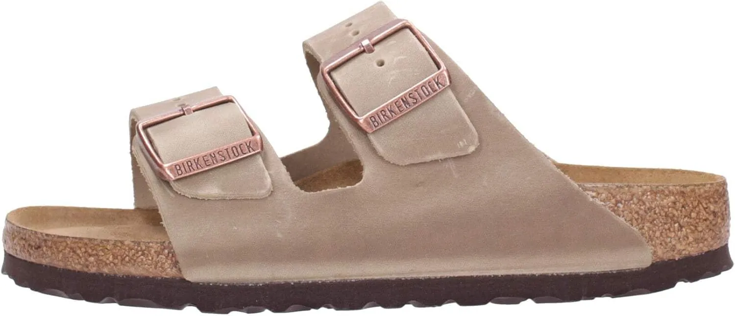 Birkenstock Arizona Soft Footbed Birkibuc Sandal,Tobacco Oiled Leather,43 N EU / 10-10.5 C(N) US